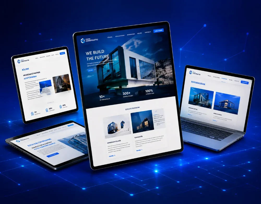 Weboldal készítés mockup